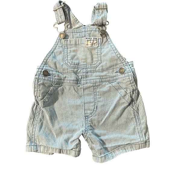 Carters's baby boy size 3 months striped overall shorts - Picture 1 of 3